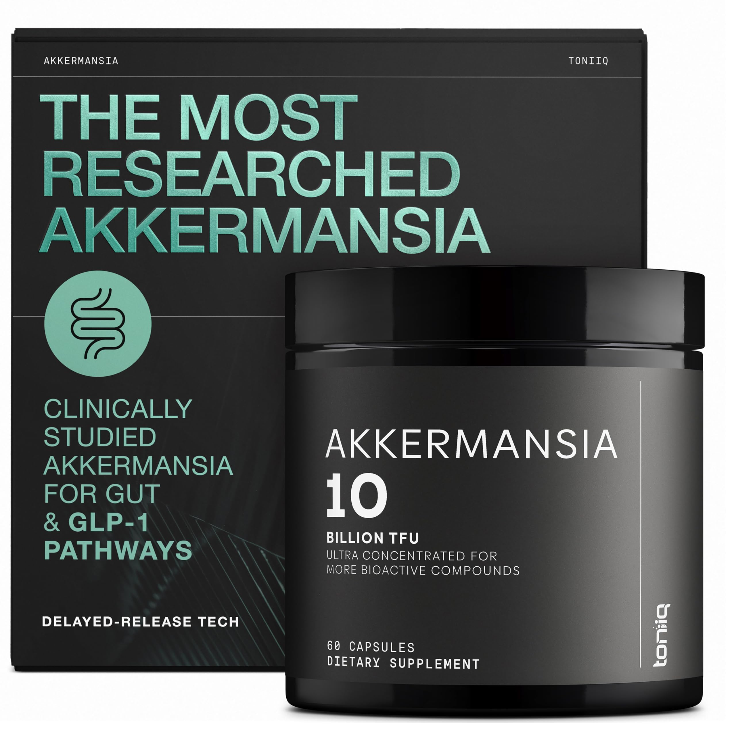 Toniiq Akkermansia Probiotic – 10 Billion TFU – Supports Gut Health & GLP-1 Activity ToniiqAu supplements