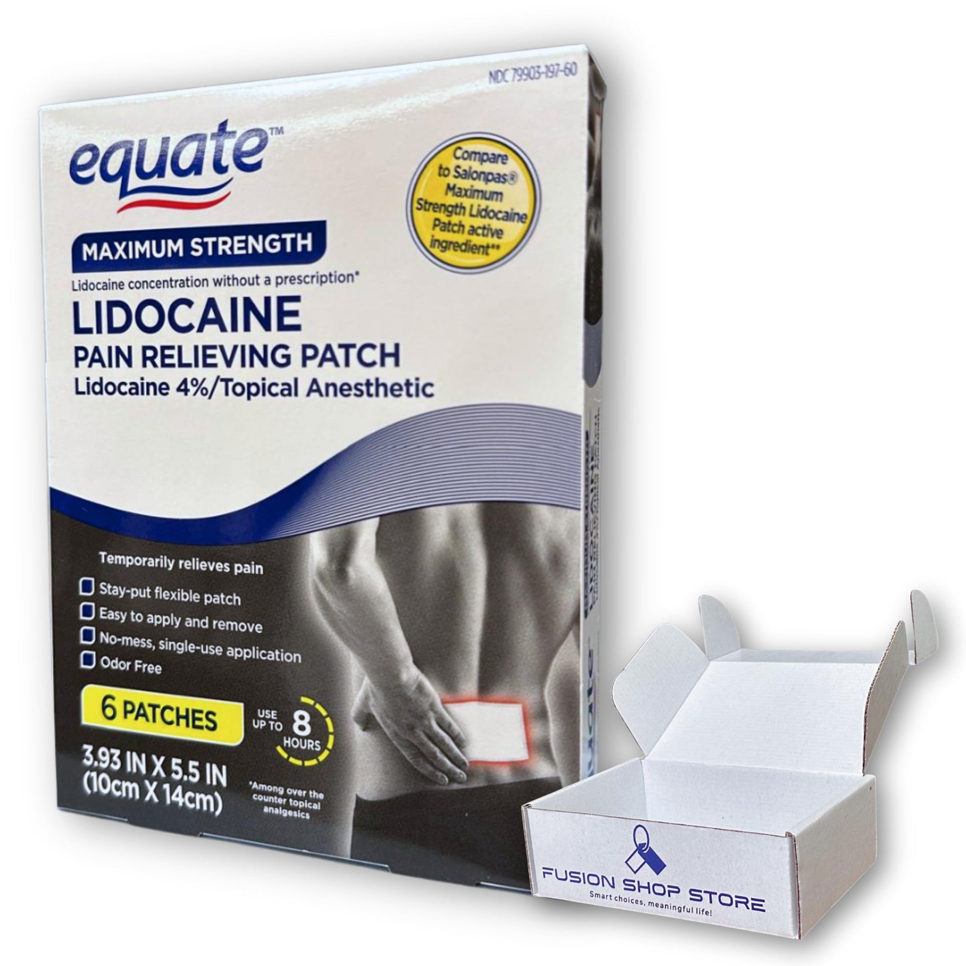 Topical anesthetic 4% Patch- 6 Count (Pack of 1), Boxed By Fusion Shop Store FUSION SHOP STORE Smart choices, meaningful life!Au supplements