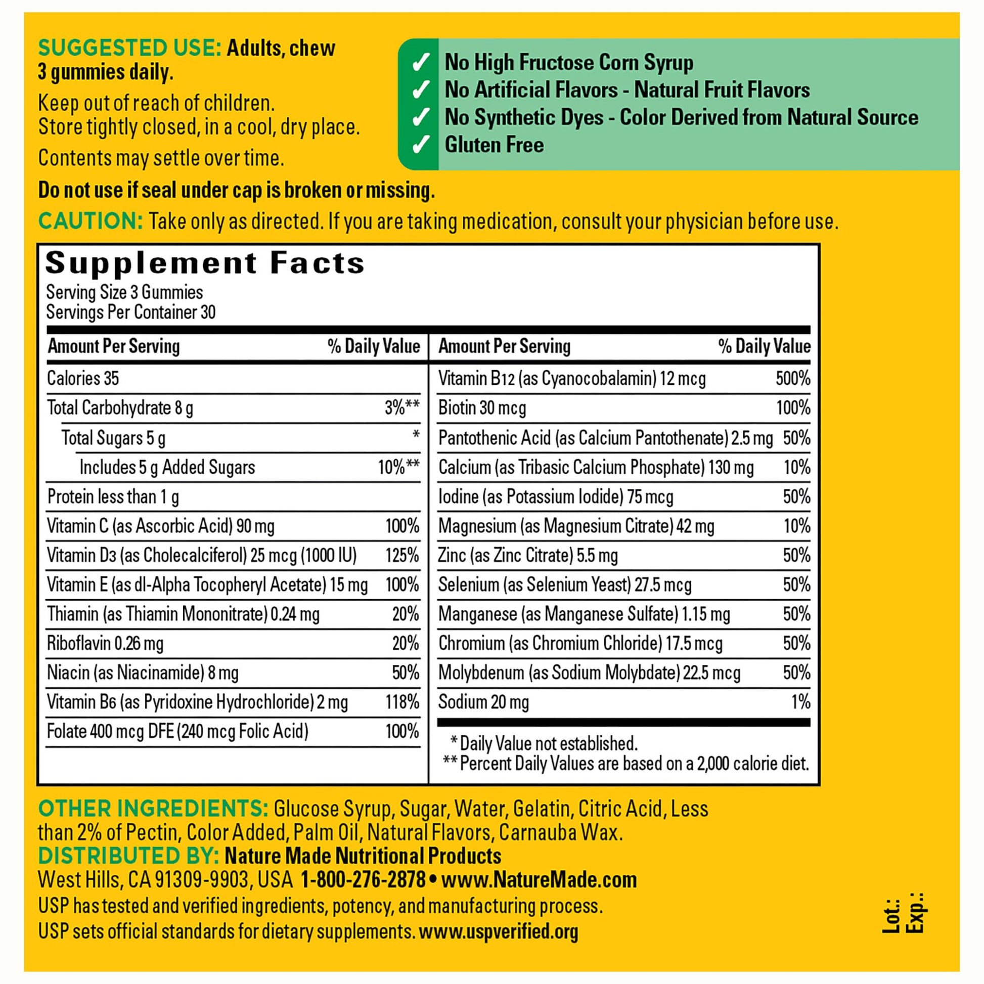 Nature Made Advanced Multivitamin Gummies for Adults, Women's and Men's Multivitamin Gummies with Magnesium Citrate Nature MadeAu supplements