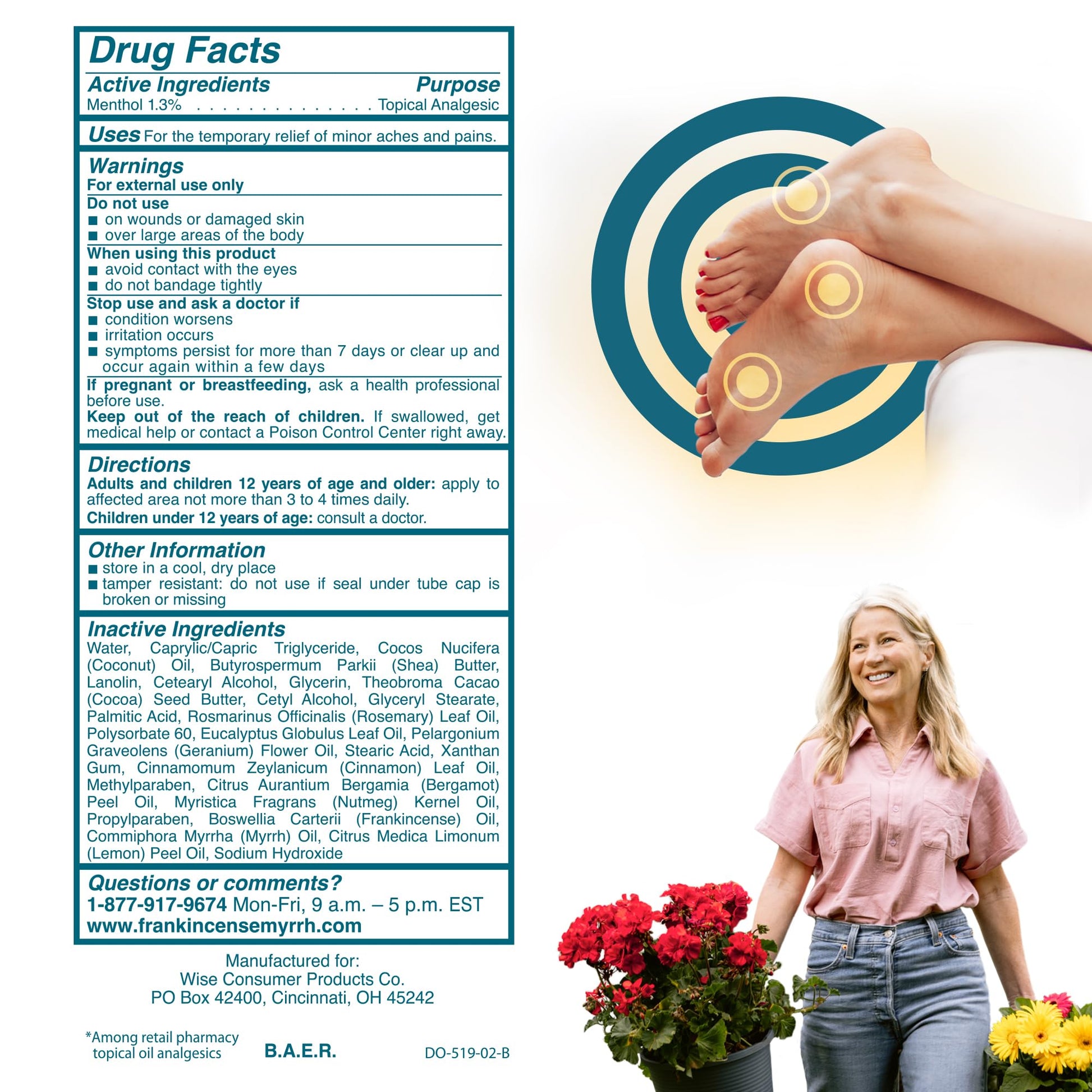Frankincense & Myrrh Foot Pain Relief Cream - Intensive Foot Therapy Lotion - Diabetic Nerve Pain Relief Cream | Restless Leg Syndrome | Frankincense Essential Oil, 3 Ounce (1-Pack) FRANKINCENSE & MYRRHAu supplements