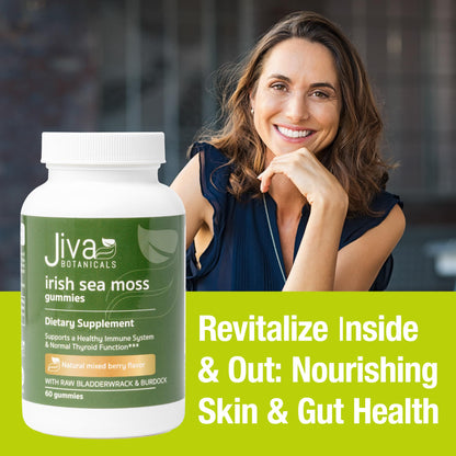 Jiva Botanicals - Irish Sea Moss Gummies with Bladderwrack & Burdock Root 3000mg Jiva BotanicalsUS supplements