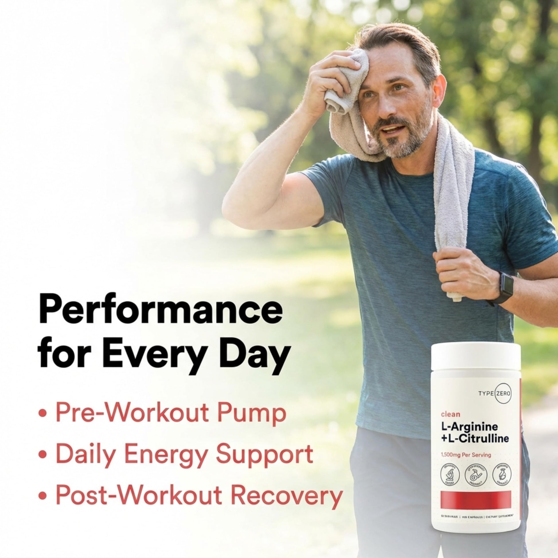 Type Zero L-Arginine + L-Citrulline Supplement (1500mg) - Nitric Oxide Booster - Clean, Keto-Friendly, GMO-Free, 180 Capsules, 90 Servings Type ZeroUS supplements
