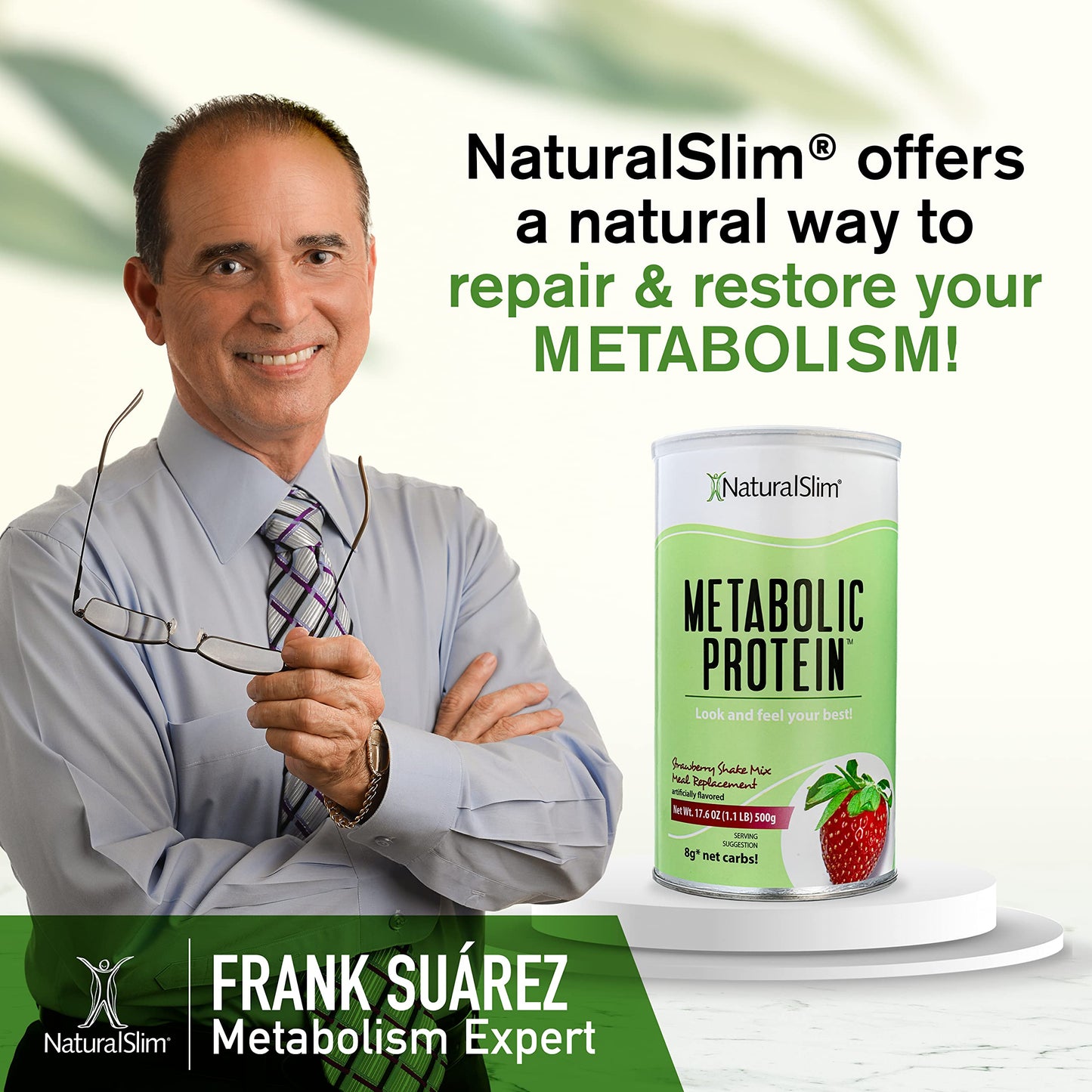 NaturalSlim Metabolic Whey Protein Powder Strawberry – Low Carb, Meal Replacement NaturalSlimUS supplements