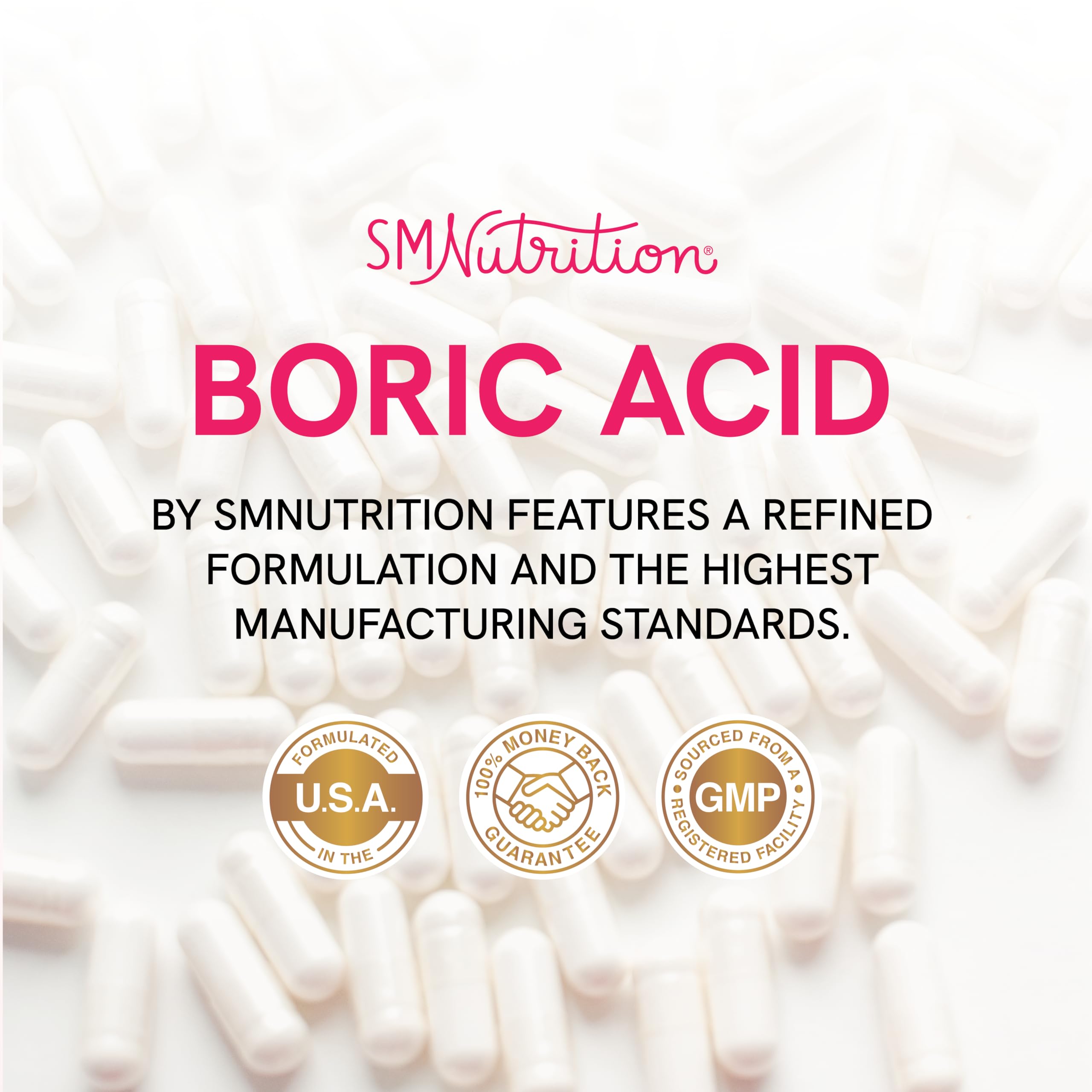 Boric Acid Suppositories for Women | 600mg | for pH Balance, Vaginal Odor & Itching | Feminine Hygiene SMNutritionAu supplements