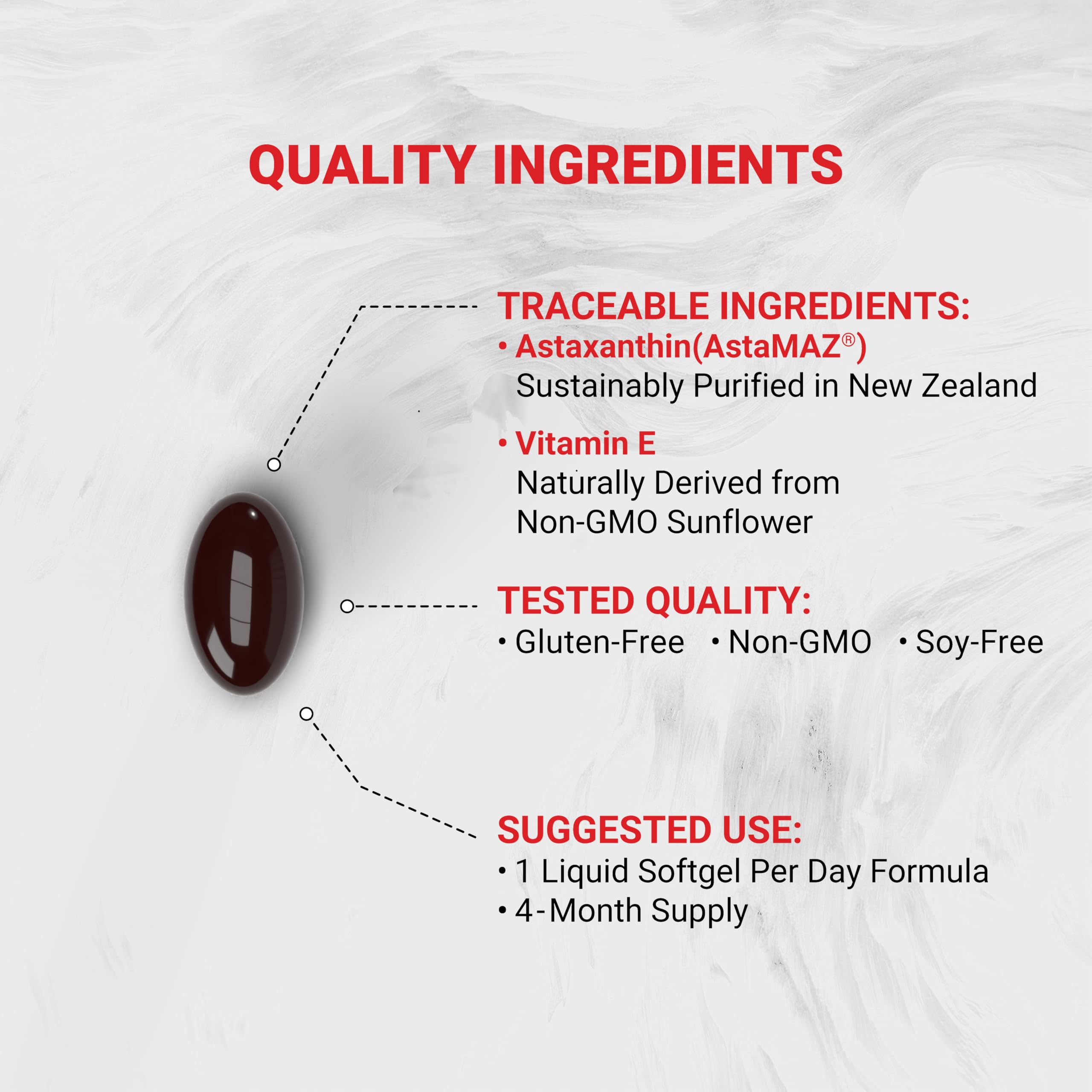 Naturalis New Zealand Astaxanthin (12mg) | Enhanced with Natural Vitamin E | Non-GMO, Soy & Gluten Free | 120 Softgels (4 Month Supply) NaturalisAu supplements