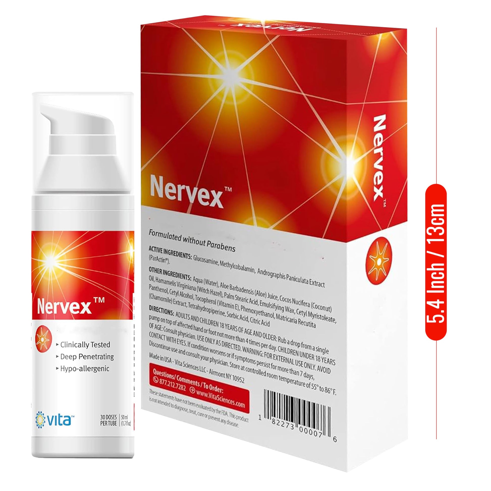 Vita Sciences Nervex Powerful Neuropathy Cream: Advanced Natural Relief for Peripheral Neuropathy, Fibromyalgia, and Fast Comfort Treatment for Feet, Hands, Legs, and Toes Vita SciencesAu supplements