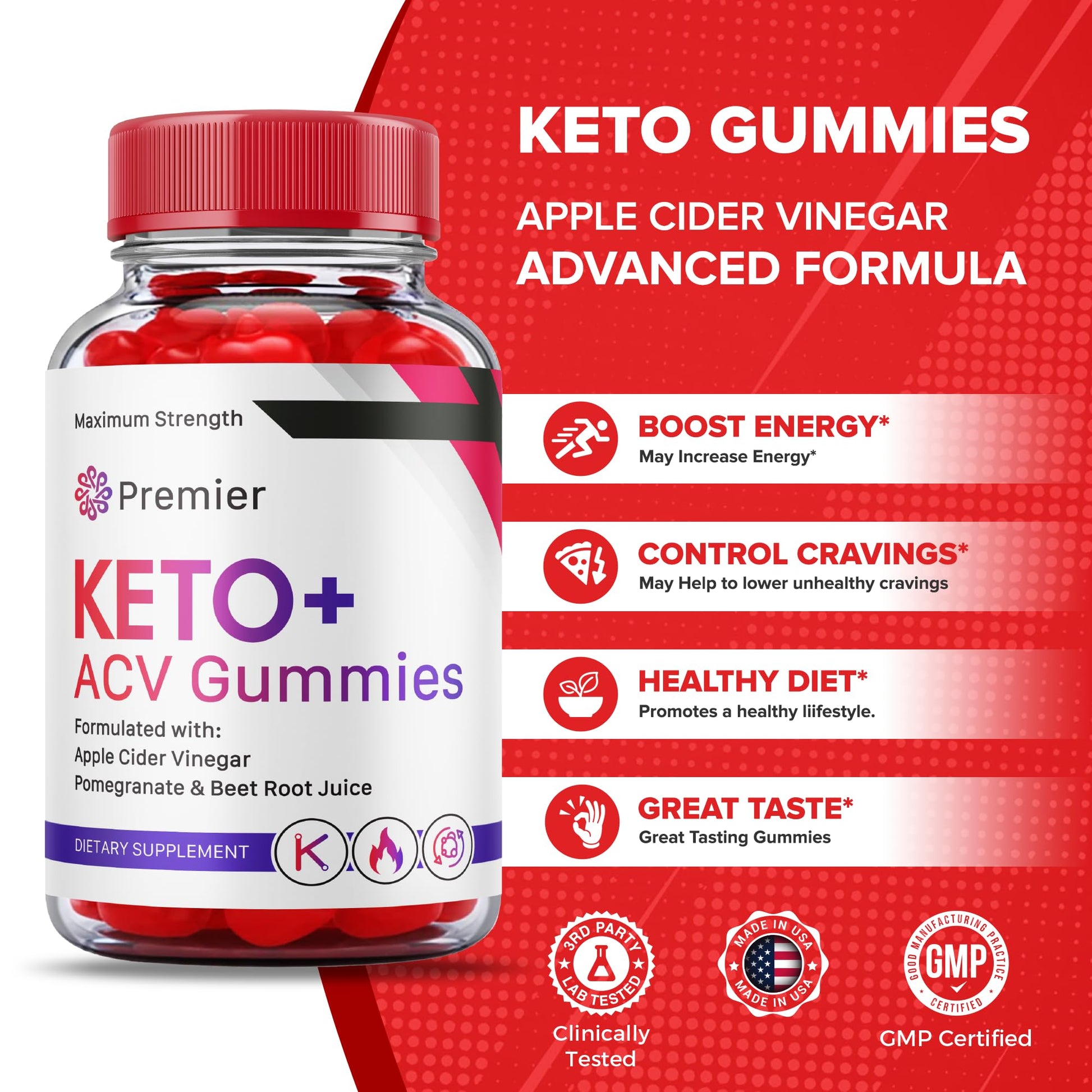 (3 Pack) Premier Keto Acv Gummies Advanced Formula, Premier Keto + Acv Gummies Plus VitakingAu supplements