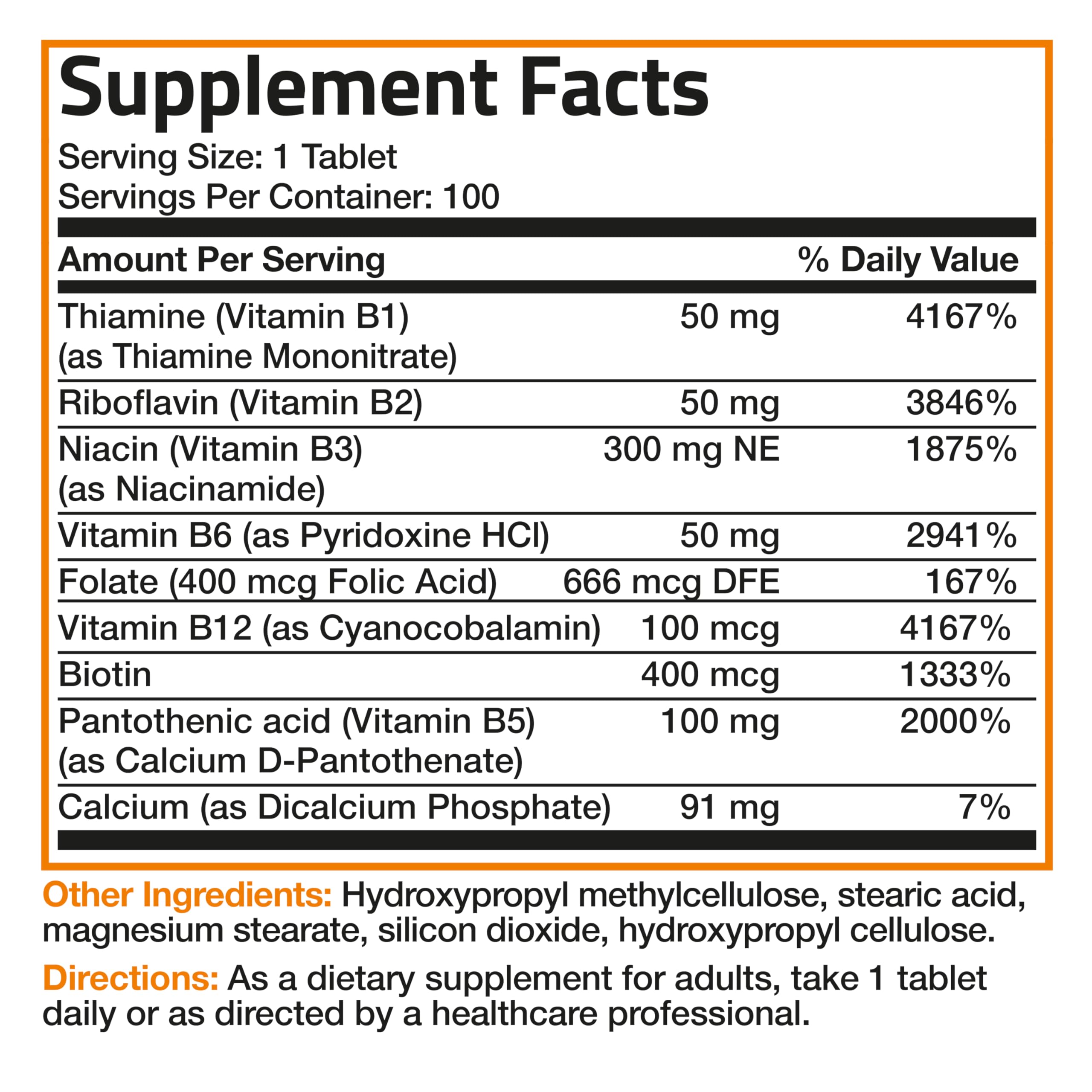 Bronson Super B Vitamin B Complex Sustained Slow Release Vitamin B1, B2, B3, B6, B9 BronsonAu supplements