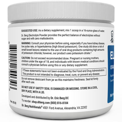 Dr. Berg Hydration Keto Electrolyte Powder - Enhanced w/ 1,000mg of Potassium & Real Dr. Berg NutritionalsUS supplements