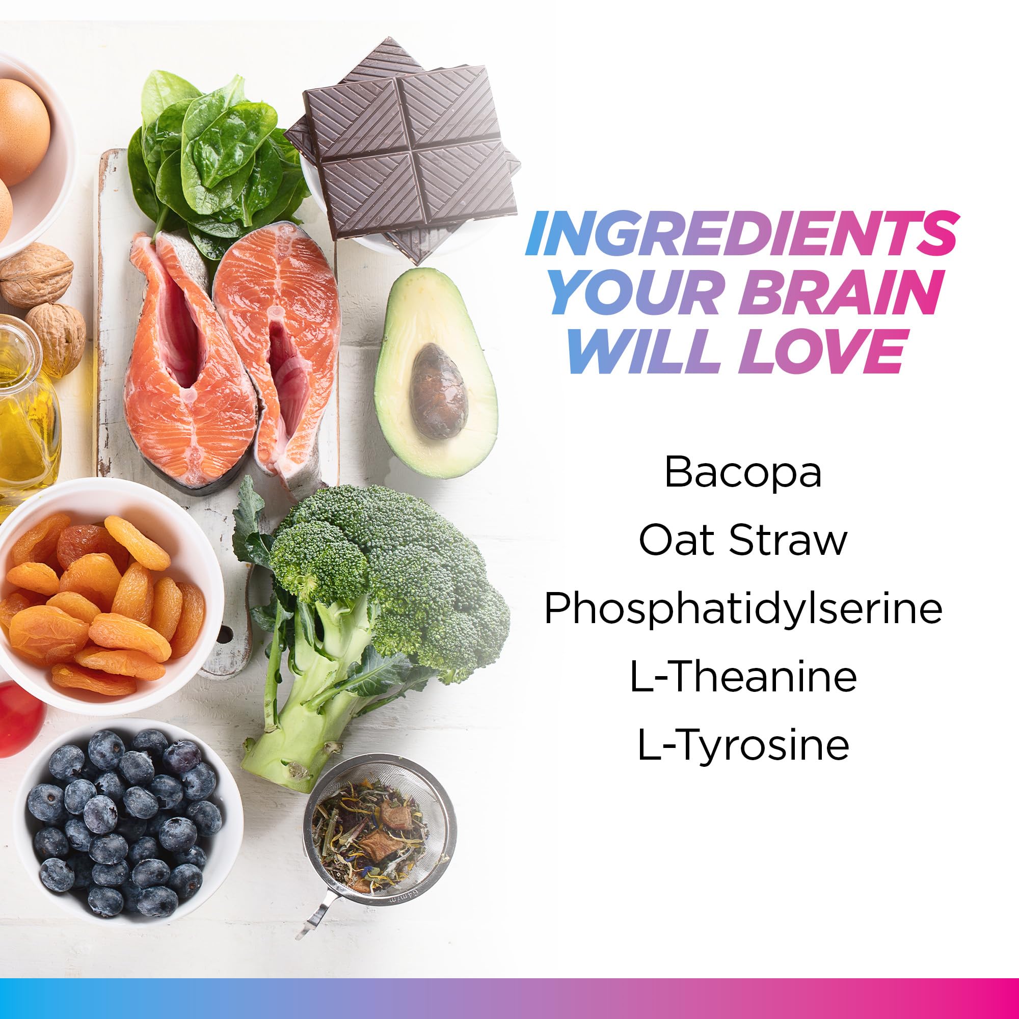 Livingood Daily Brain Supplements for Memory & Focus, Nootropic Pills with Bacopa, L Theanine, L Tyrosine, Amino Acids & More, Cognitive Support for Men & Women, Vegan, Gluten Free, 60 Capsules Livingood DailyAu supplements