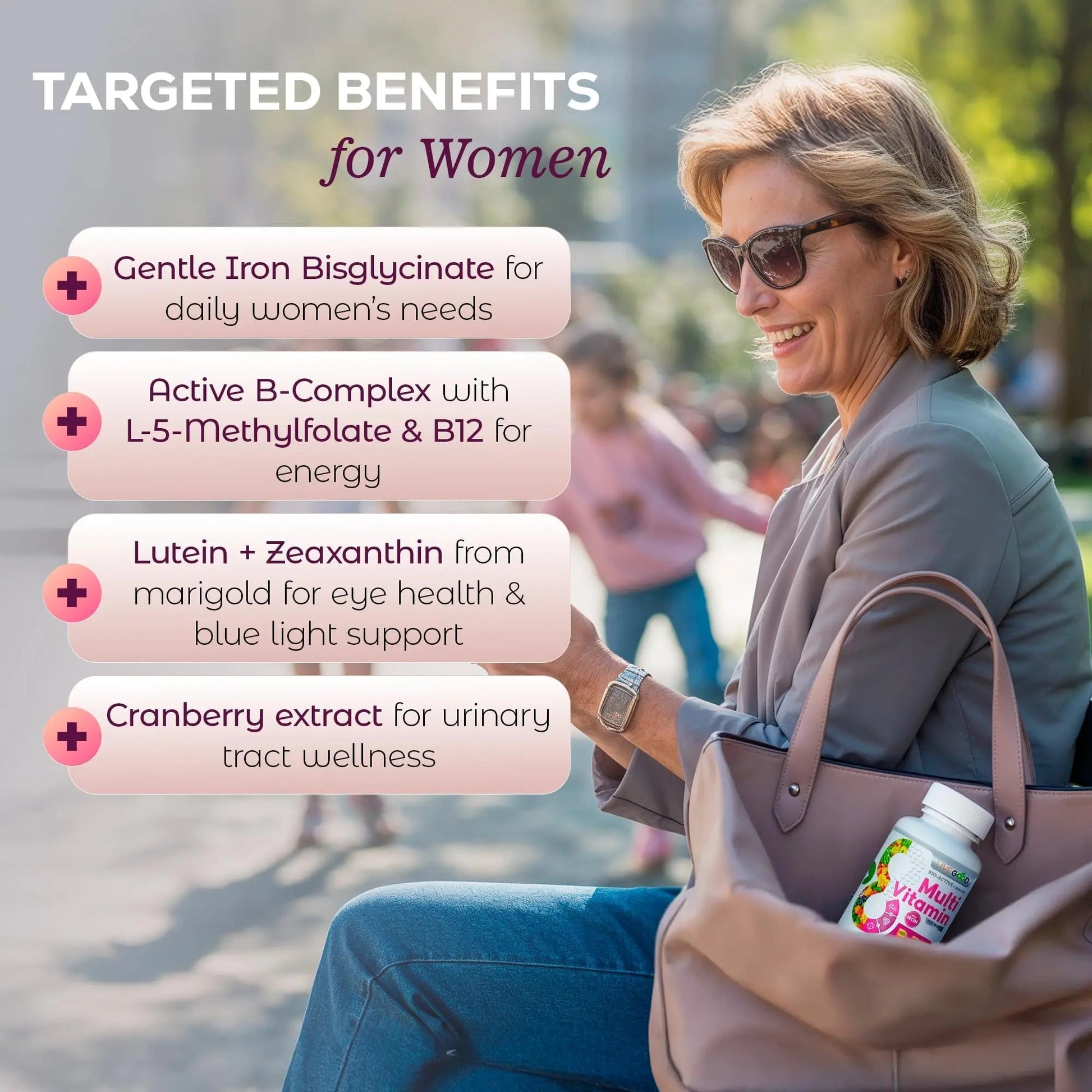 LIVEGOOD Bio-Active Complete Multivitamin for Women with Iron, Daily Women’s Multi with 24 Essential Vitamins and Minerals LIVEGOODAu supplements