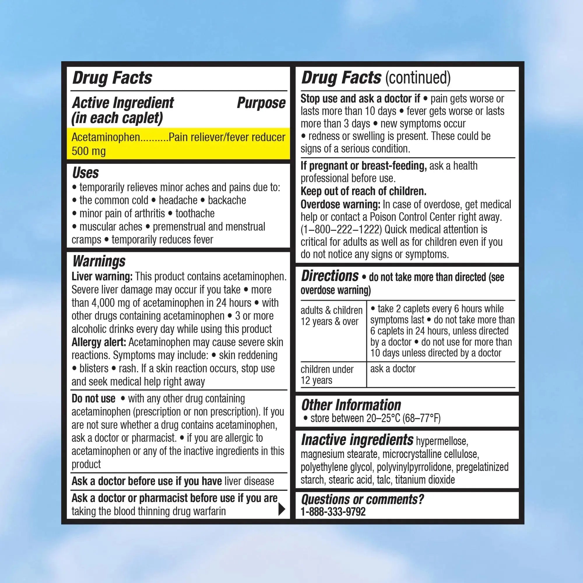 Cabinet: 500mg Acetaminophen for Headache Relief, Toothaches, Sore Throat, and Fever Reducer, Includes 1 Refillable Medicine Jar, 120 Tablets Refillable Glass Jar - w/Travel Tin Cabinet:Au supplements