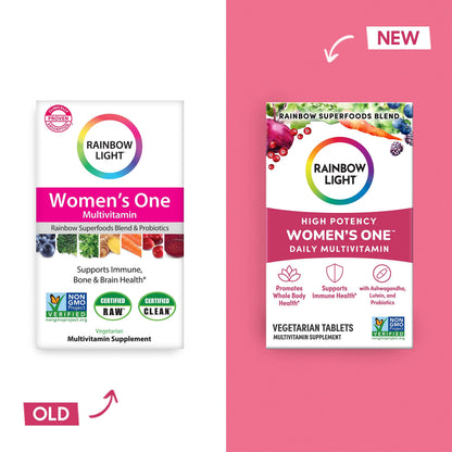 Rainbow Light Womens One High-Potency Daily Multivitamin, Womens Multivitamin Provide Rainbow LightUS supplements