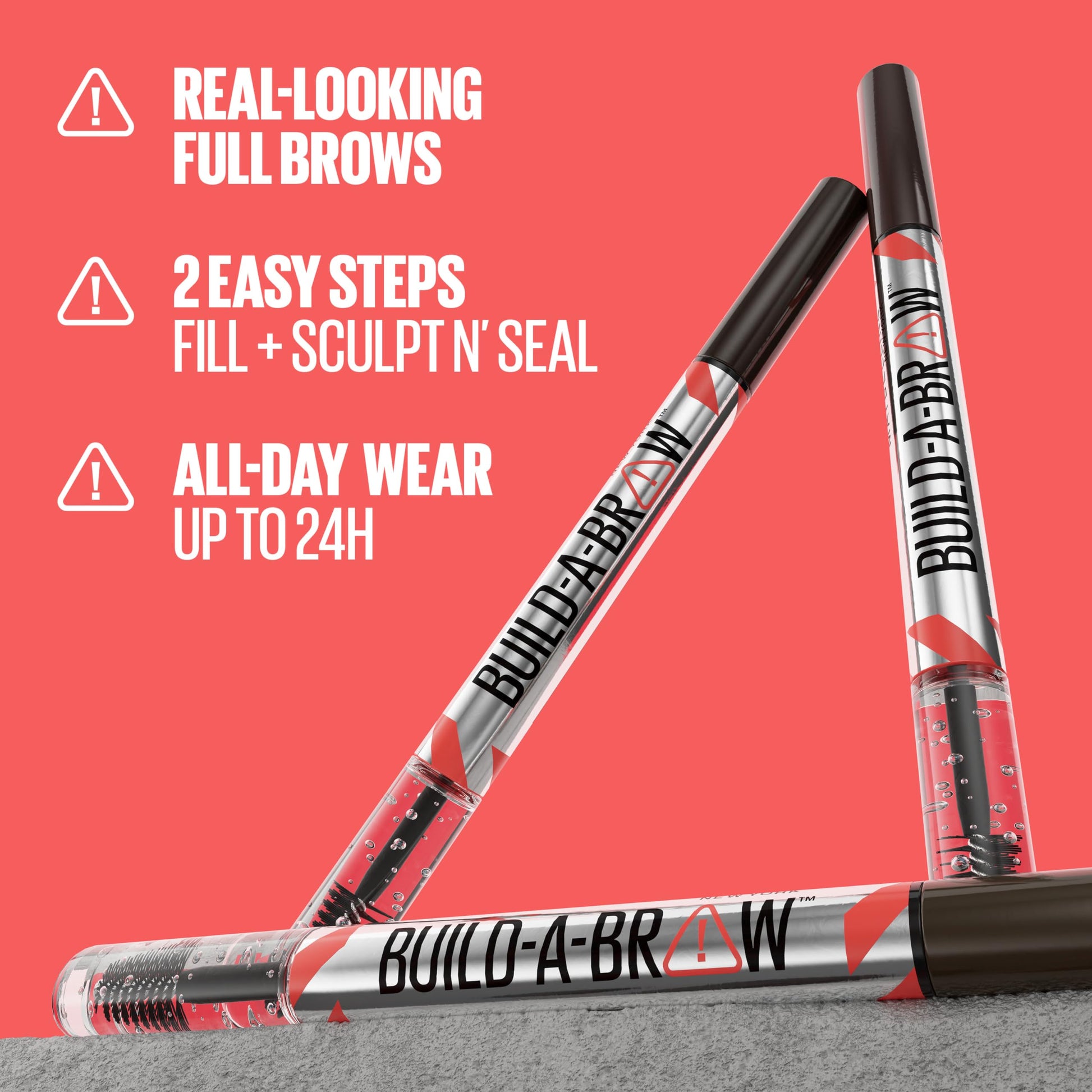 Maybelline Build-A-Brow 2-in-1 Brow Pen and Sealing Eyebrow Gel, Eyebrow Makeup for Real-Looking, Fuller Brows, Black Brown, 1 Count MAYBELLINEAu supplements