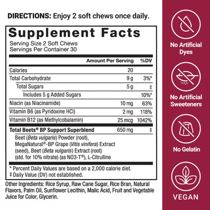 FORCE FACTOR Total Beets Blood Pressure Support Supplement, Beets Supplements Force FactorUS supplements