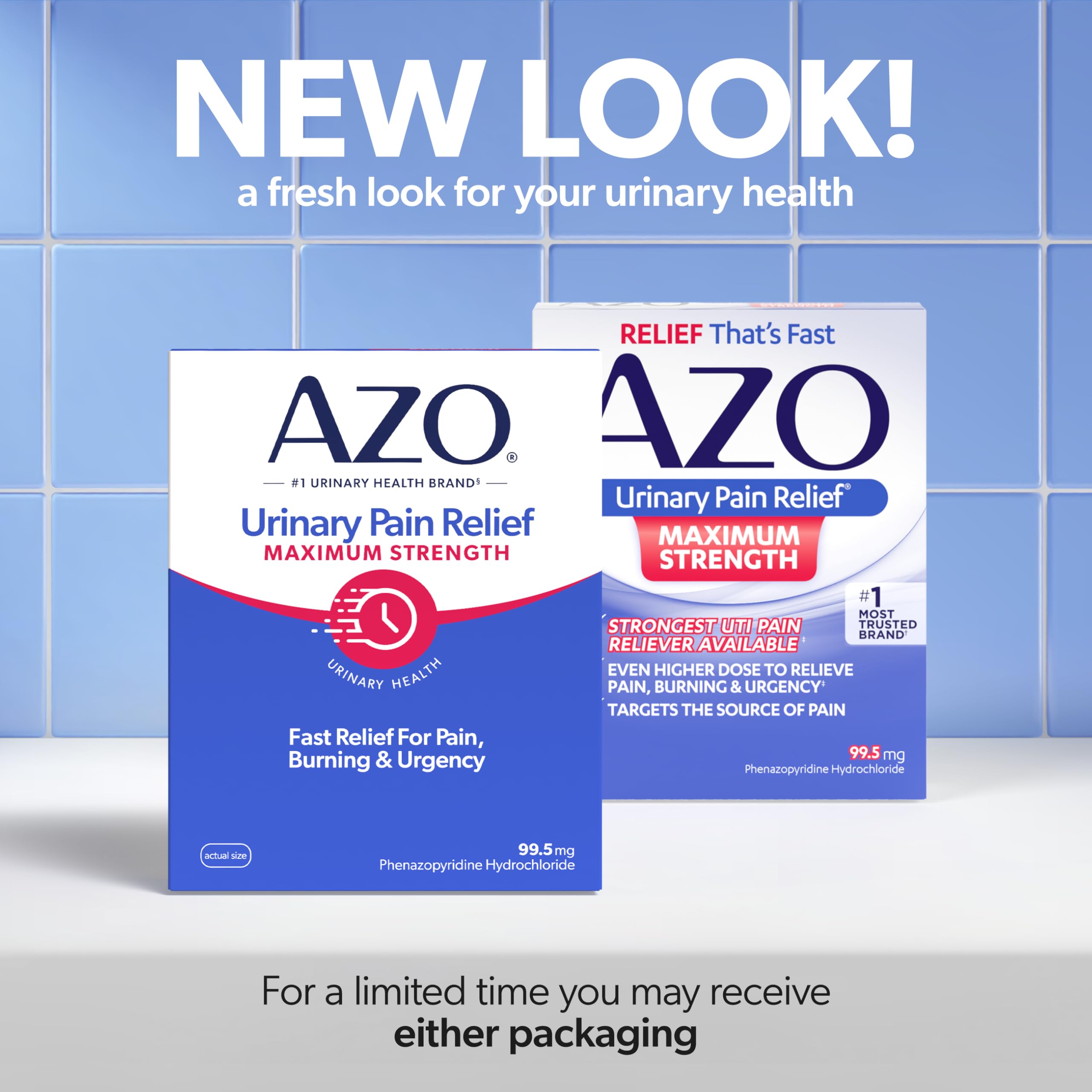 AZO Urinary Pain Relief Maximum Strength, Fast relief of UTI Pain, Burning & Urgency, Targets Source of Pain, #1 Most Trusted Brand, 24 Tablets AZOAu supplements