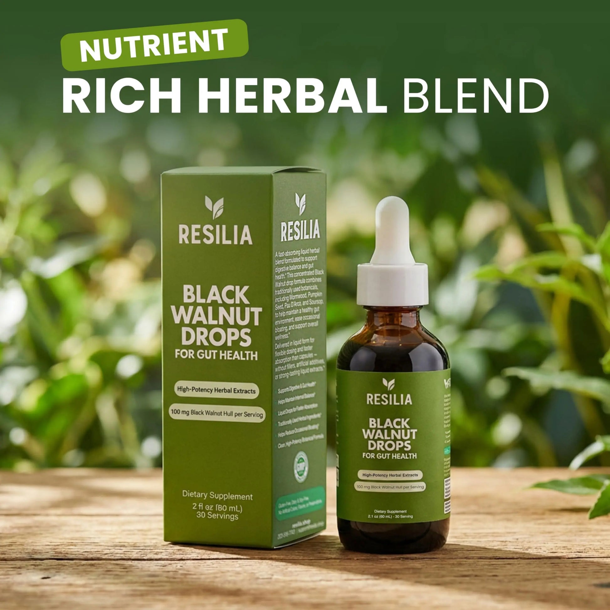 Resilia Herbal Cleanse Liquid Drops – Black Walnut & Wormwood Extract with Pumpkin Seed, Garlic & Turmeric – Alcohol-Free Vegan Tincture for Digestive & Daily Wellness Support, 2 fl oz Resilia Oil Of Oreganonz supplements