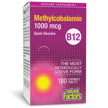 Natural Factors Methylcobalamin 1,000 mcg - Vitamin B12 Supplement in Metabolically Active Form - Supplement Supports Cll Formation Natural FactorsAu supplements