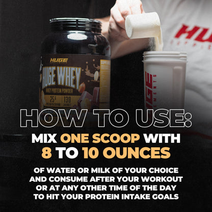 Huge Supplements Whey Protein Concentrate Powder - 25g Protein Per Serving Huge SupplementsUS supplements