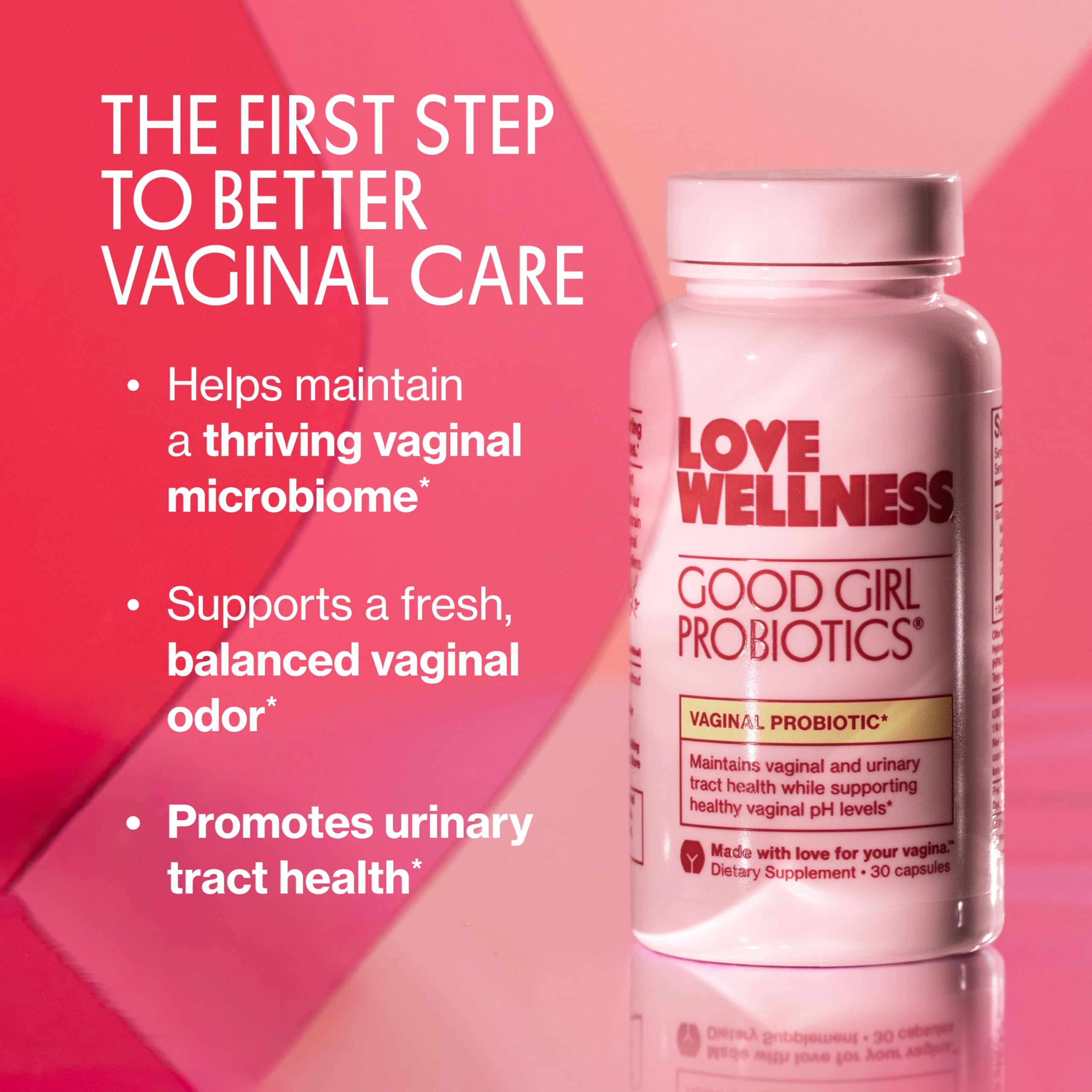Love Wellness Good Girl Probiotics | Women’s Vaginal Health & pH Balance Supplement | 9-Strain Probiotic for Urinary Tract, Yeast, Odor & Immune Support | Gluten-Free (30-Day Supply) Love WellnessAu supplements