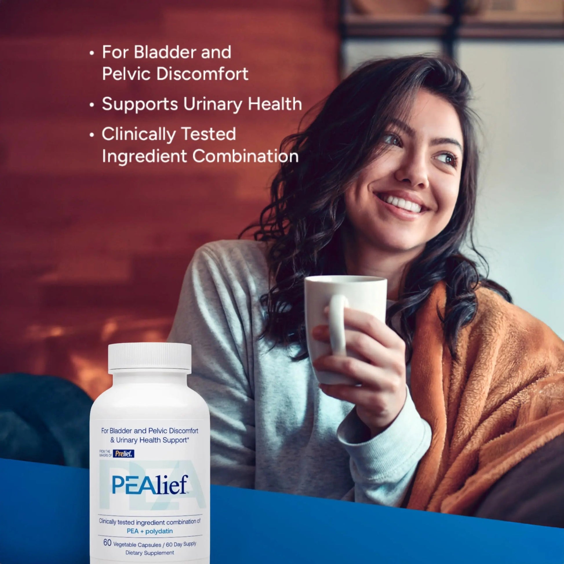 PEAlief Pea + Polydatin – New Bladder & Urinary Comfort Support with Clinically Tested Ingredient Combination — One Pill Per Day, 60 Day Supply PEAliefAu supplements