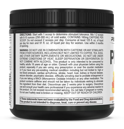 PEScience Prolific Pre Workout Powder, Sour Peach Candy, 40 Scoop, Energy Supplement PEScienceUS supplements