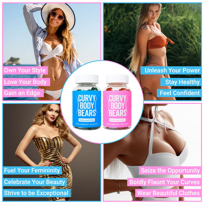 Curvy Body Bears Gummies Combo Pack - Chest and Bum Gummies - Workout Aid Curvy Body BearsUS supplements
