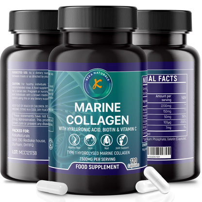 Hydrolysed Marine Collagen Peptides 2300mg - Enhanced with Hyaluronic Acid & Vitamin C Keka NaturalsUS supplements