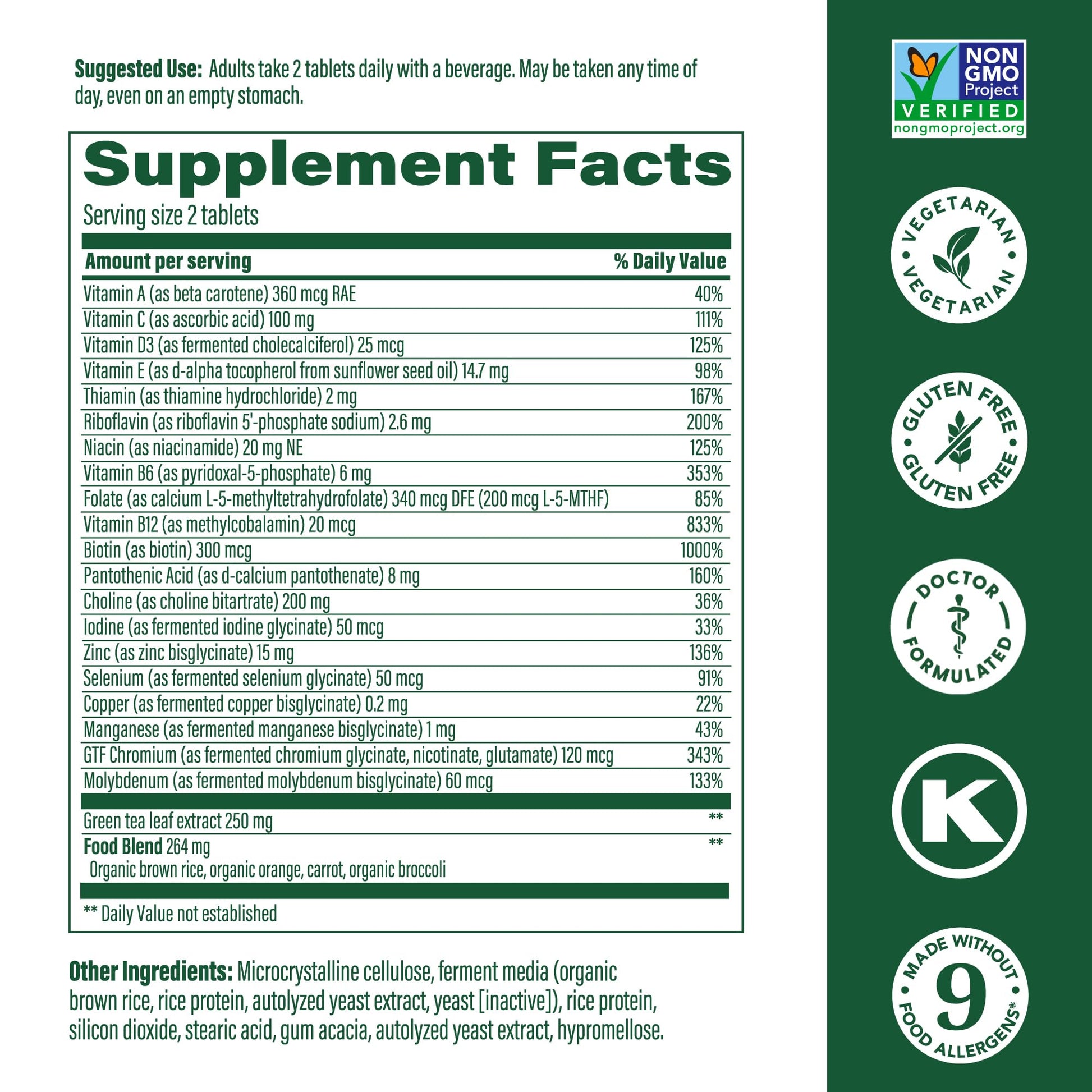 MegaFood, Multi for Women 55+, Supports Optimal Health and Wellbeing, Multivitamin and Mineral Dietary Supplement, Gluten Free, Vegetarian, 60 tablets (30 servings) MegaFoodAu supplements