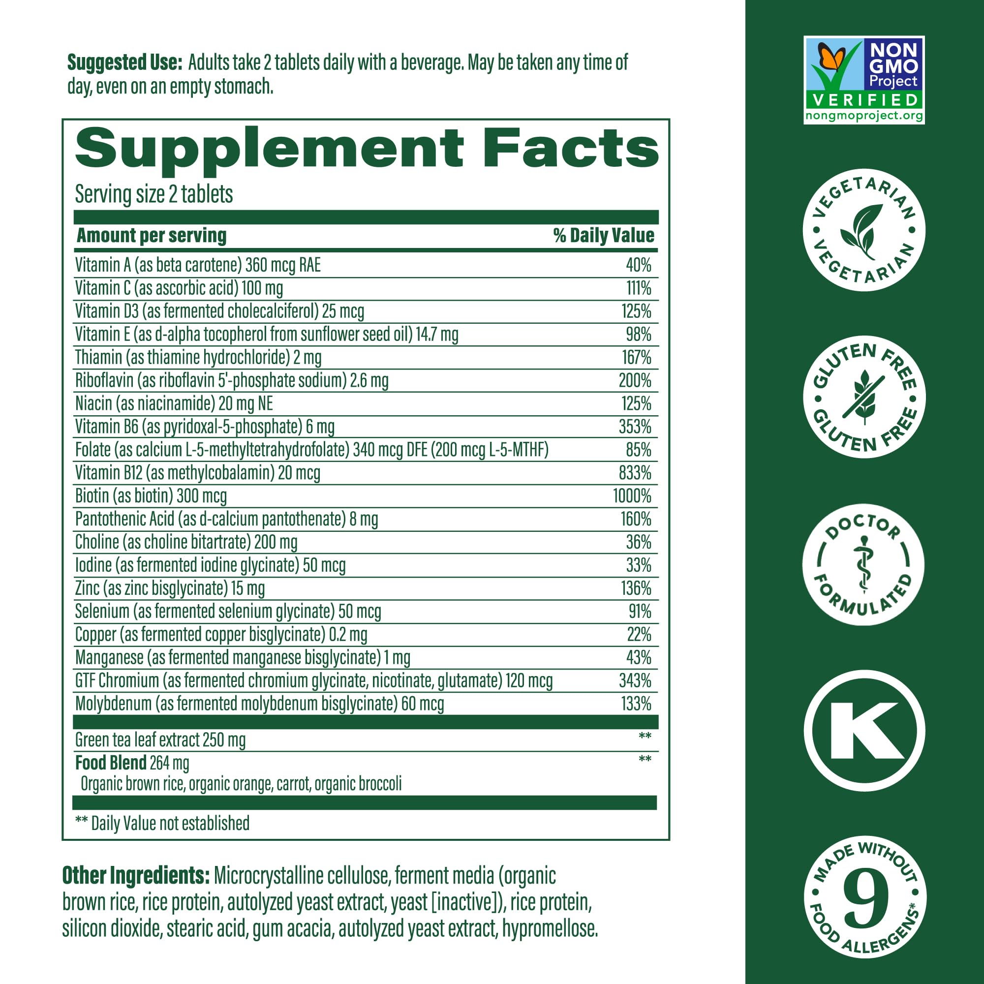 MegaFood, Multi for Women 55+, Supports Optimal Health and Wellbeing, Multivitamin and Mineral Dietary Supplement, Gluten Free, Vegetarian, 60 tablets (30 servings) MegaFoodAu supplements