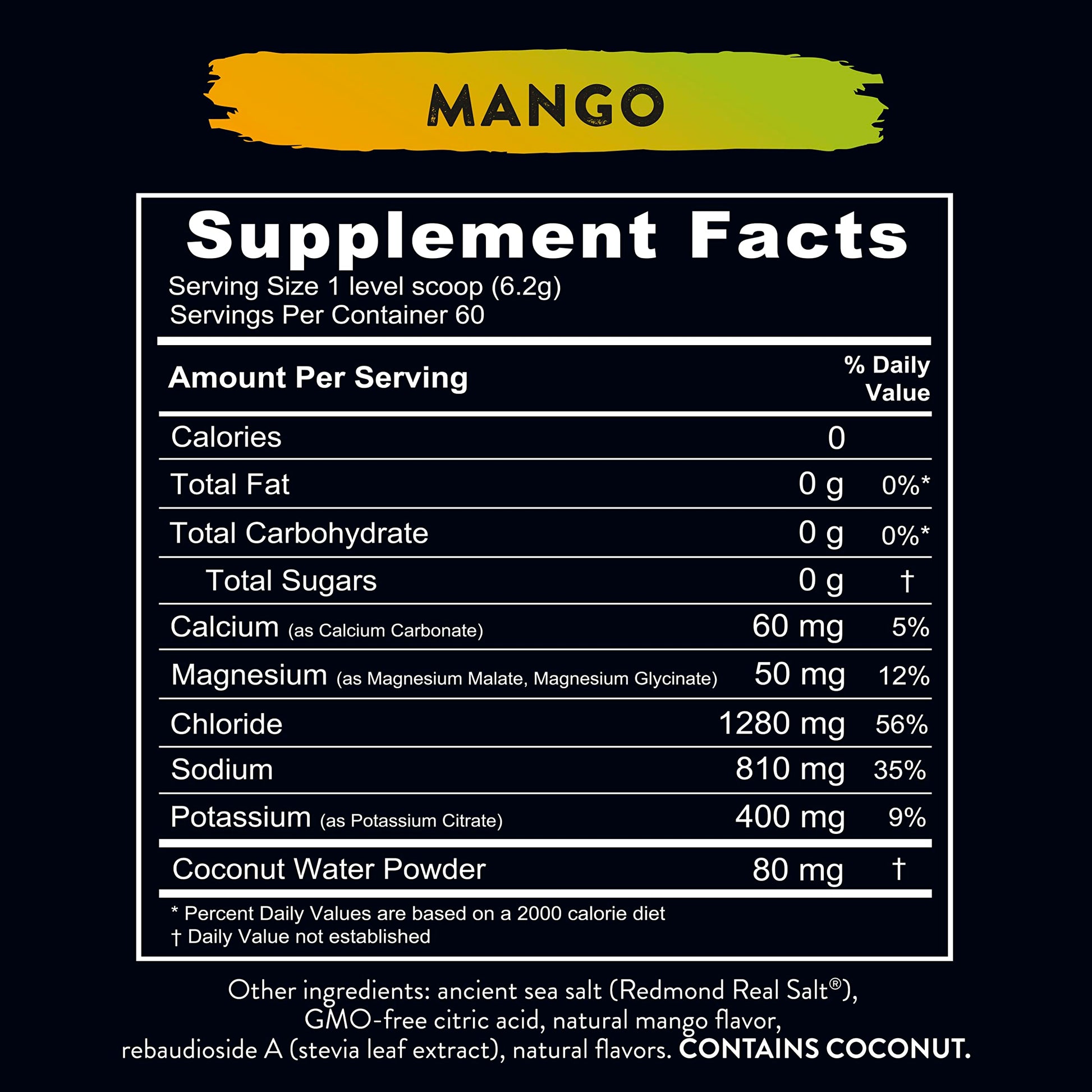 Redmond Re-Lyte Hydration Electrolyte Mix (Mango) REDMONDUS supplements