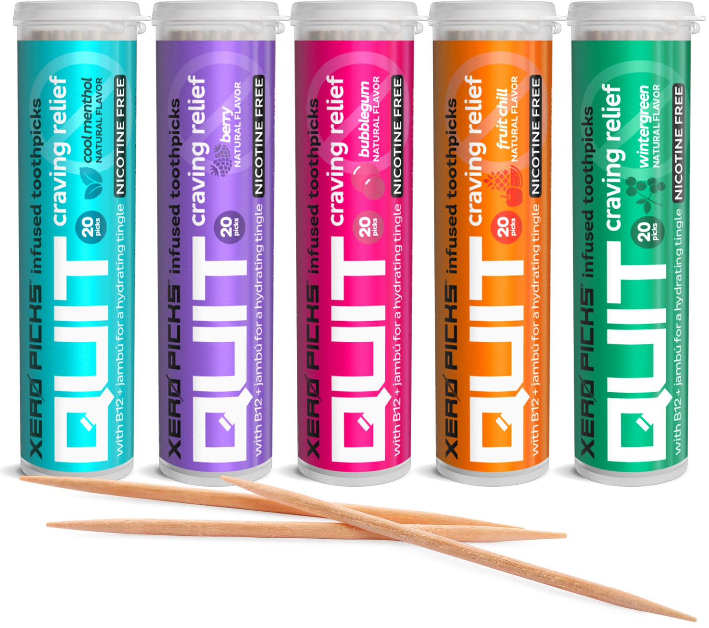 Xero Picks Infused Flavored Toothpicks to Help Quit Smoking - Nicotine Xero PicksUS supplements