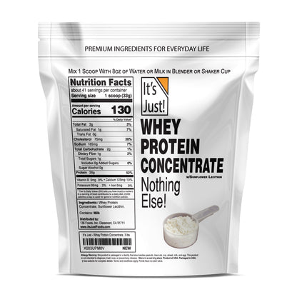 It's Just! - 100% Whey Protein Concentrate, Made in USA, Premium WPC-80, No Added It's Just!US supplements