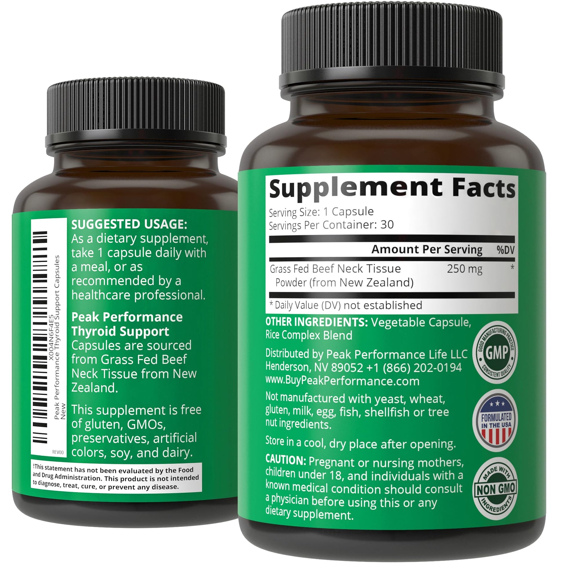 Raw Desiccated Thyroid Supplement. Grass Fed New Zealand Beef Neck & Thyroid Gland Capsules for Women and Men. Ancestral Living Ethically Sourced Bovine Supplements for Energy and Metabolism Support Peak PerformanceAu supplements