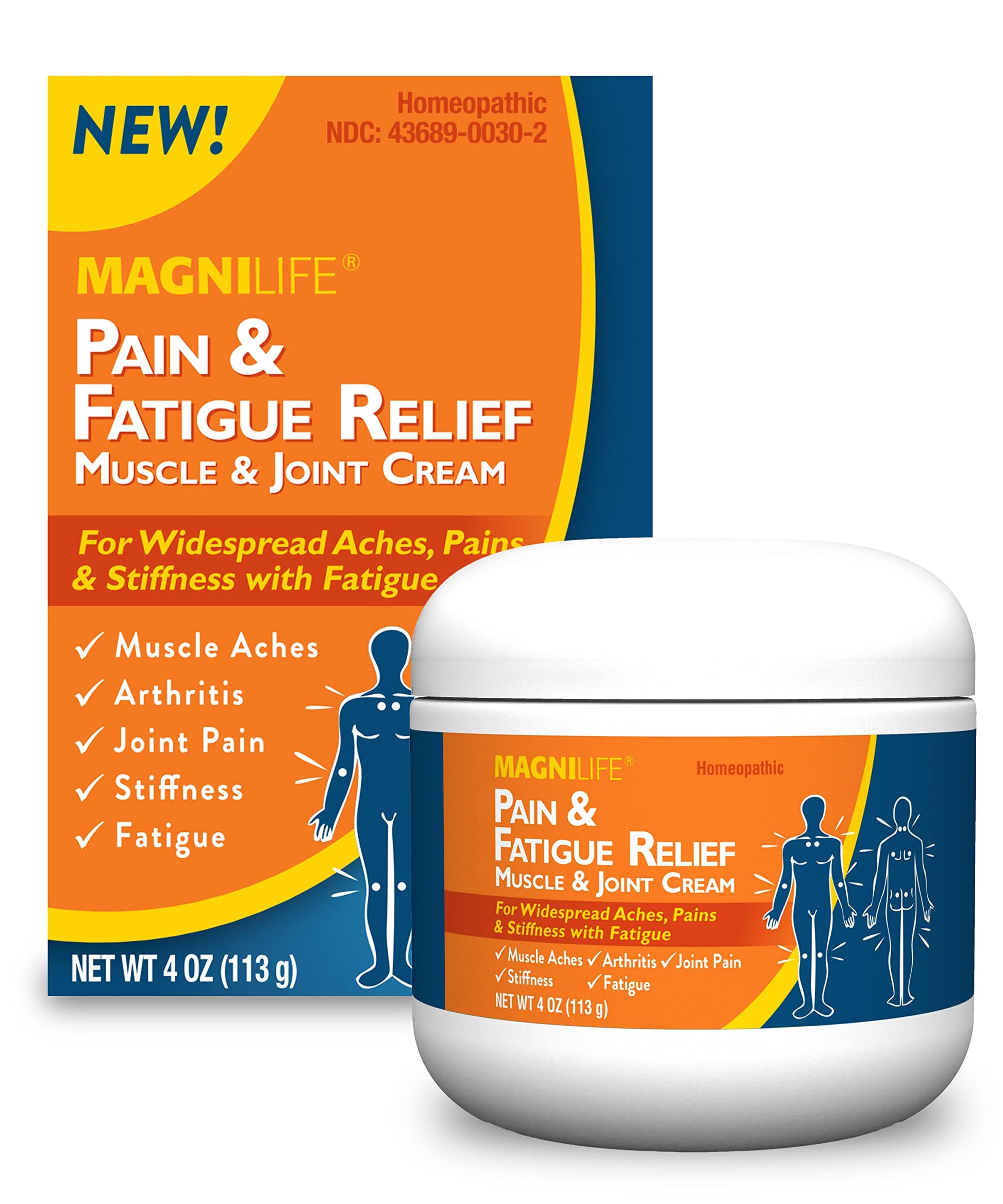 MagniLife Pain and Fatigue Relief Cream, 4 oz, Fast-Acting Relief for Fibromyalgia Symptoms, Muscle Aches & Joint Pain, Helps Relieve Soreness & Tenderness, Deep Penetrating Formula MagniLifeAu supplements
