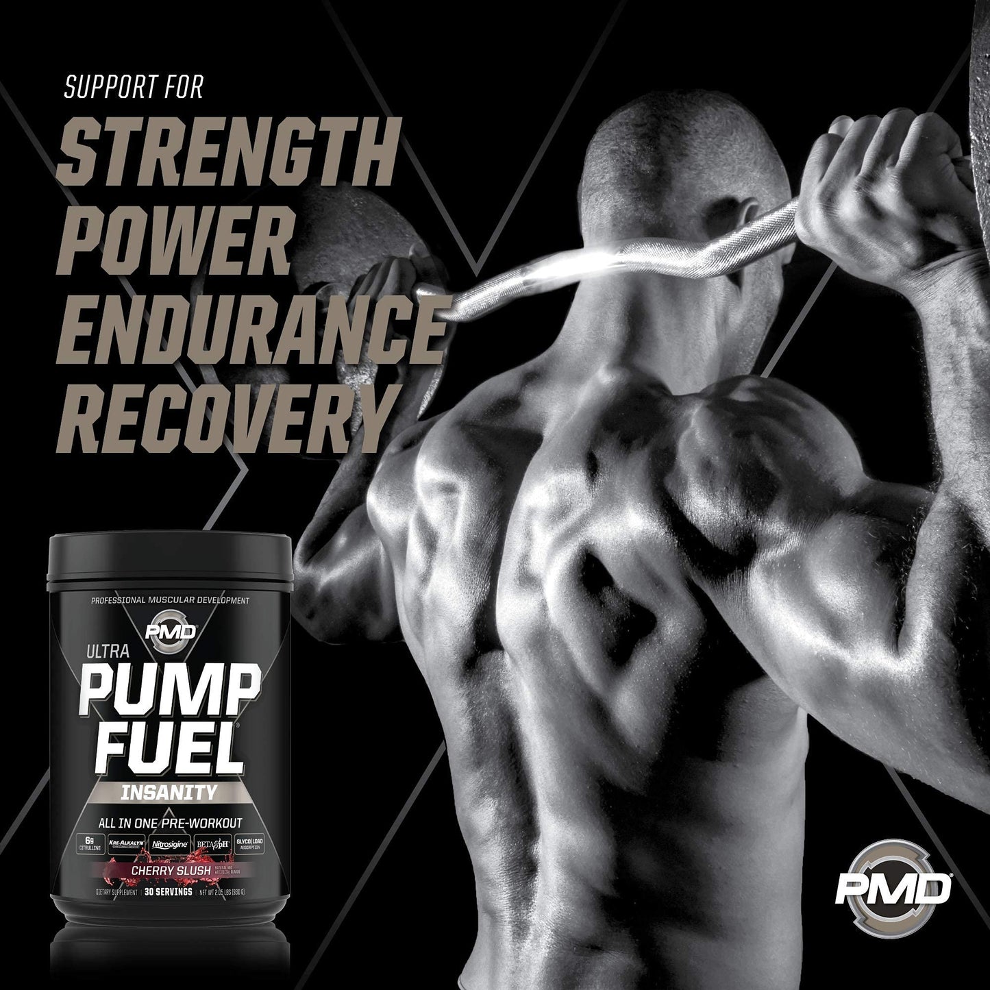 PMD Sports Ultra Pump Fuel Insanity - Pre Workout – Cherry Slush (30 Servings) PMDUS supplements