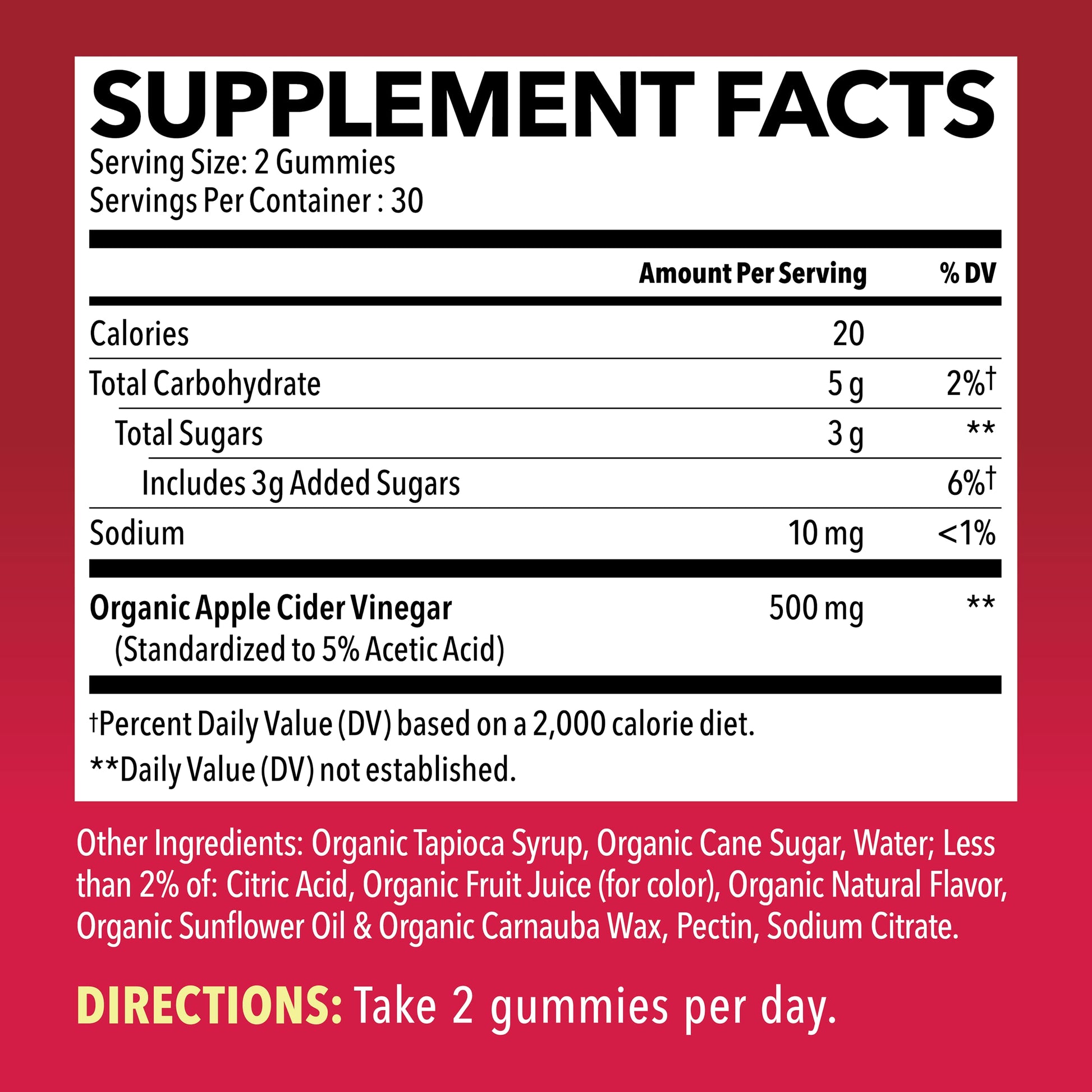 Organic Apple Cider Vinegar Gummies Detox | The Mother Enzyme | ACV Gummy HAVASU NUTRITIONUS supplements