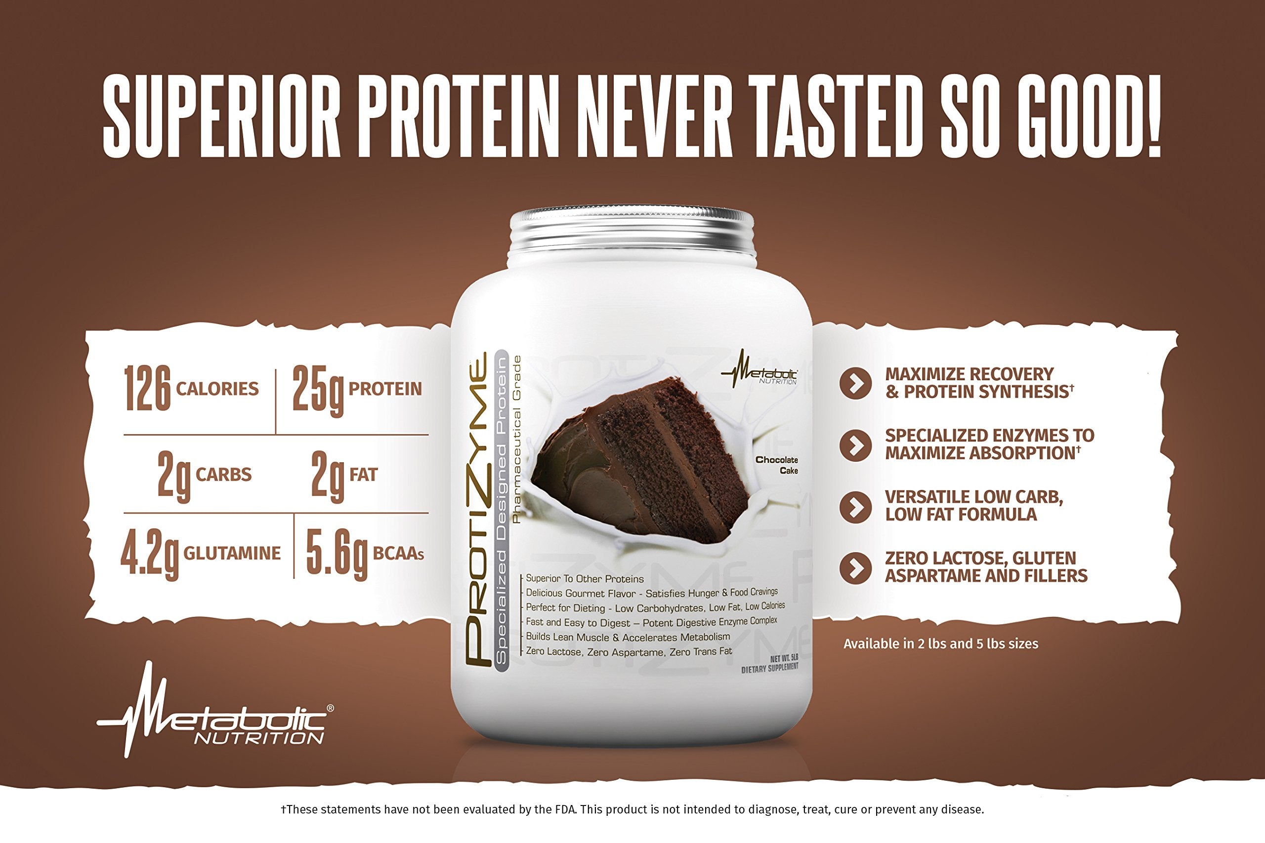 Metabolic Nutrition | Protizyme | 100% Whey Protein Powder | High Protein, Low Carb Metabolic NutritionUS supplements