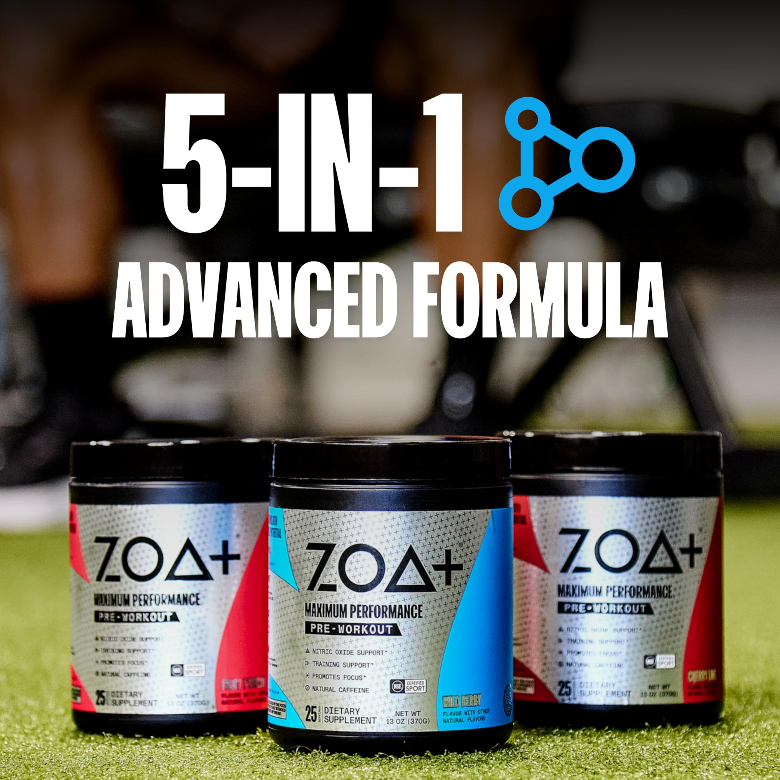ZOA+ Pre Workout Powder, Fruit Punch - NSF Certified for Sport with Zero Sugar, Electrolytes ZOAAu supplements