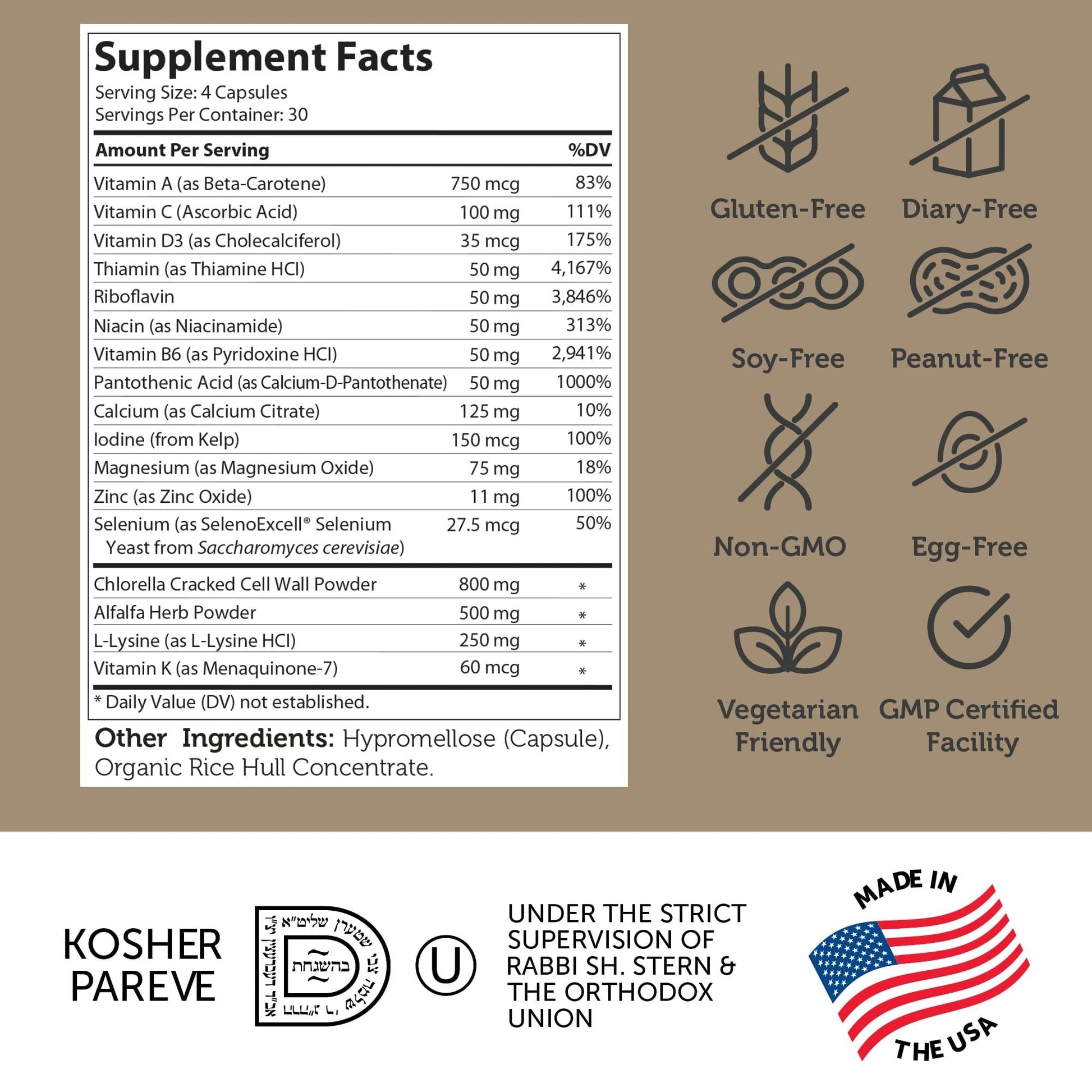 Zahler - Height Factor Healthy Growth Support Vitamin & Mineral Capsules (120 Count) - Kosher Height & Growth Supplement for Kids, Teens & Young Adults - Grow Taller Growth Hormone Support Nutrients ZahlerAu supplements