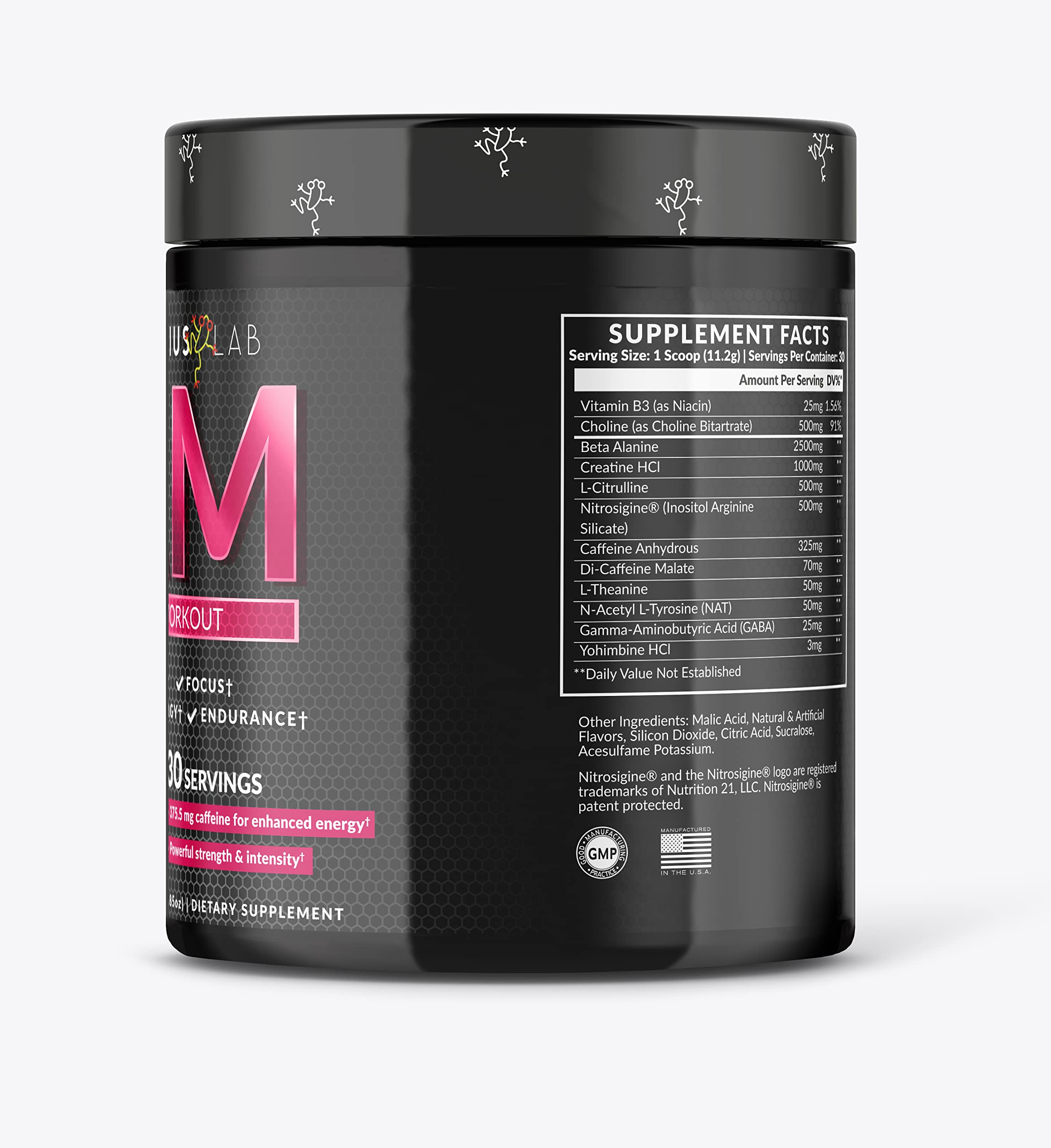 PHYBIUS Lab AM Pre-Workout (Sour Watermelon) Focus, Strength, Powder, 30 Servings PHYBIUS LabAu supplements