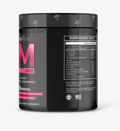 PHYBIUS Lab AM Pre-Workout (Sour Watermelon) Focus, Strength, Powder, 30 Servings PHYBIUS LabUS supplements