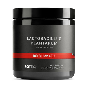 Toniiq Lactobacillus Plantarum – 100 Billion CFU High-Strength Single-Strain Probiotic with FOS – Delayed-Release Veggie Capsules – Third-Party Tested Potency – 60 Capsules ToniiqAu supplements