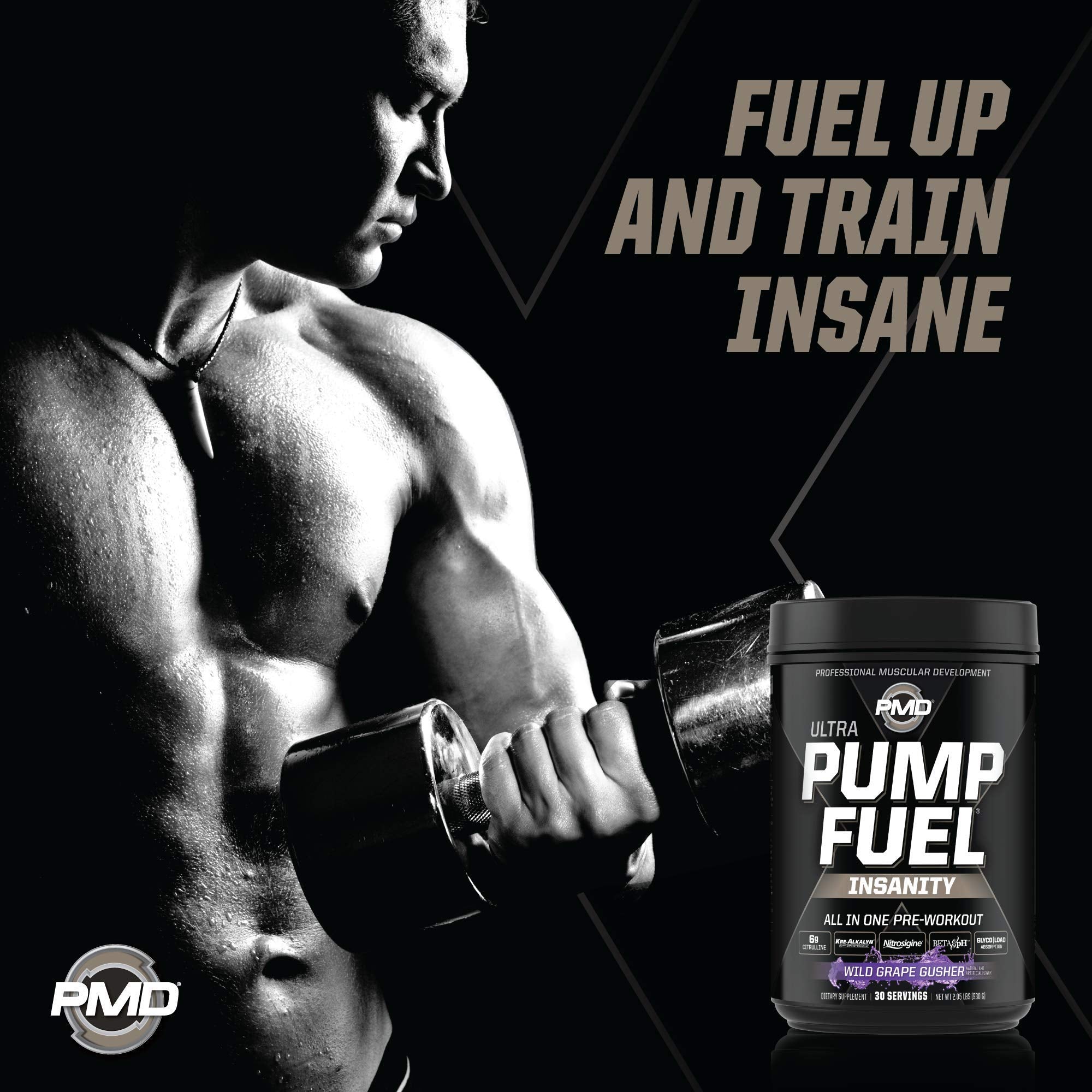 PMD Sports Ultra Pump Fuel Insanity - Pre Workout - Grape Gusher (30 Servings) PMDAu supplements