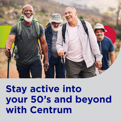 Centrum Silver Men's 50+ Multivitamin with Vitamin D3, B-Vitamins, Zinc for Memory and Cognition - 200 Tablets CentrumUS supplements