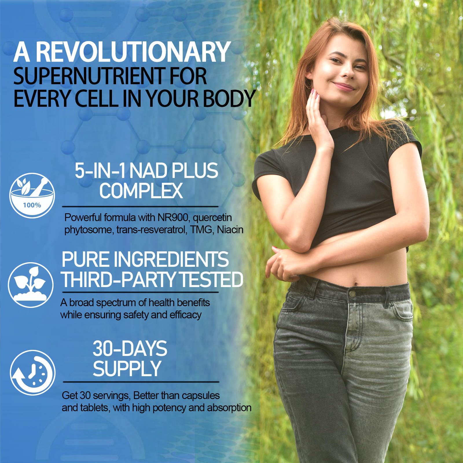 NAD Supplement, Liposomal NAD Nicotinamide Riboside Resveratrol 900mg Quercetion, TMG, Vitamin B3, High Potency NAD Plus Liquid Supplement for Cell Regenerator, Longevity, Energy, Anti-Aging, Focus AMENQ hHEALTHAu supplements
