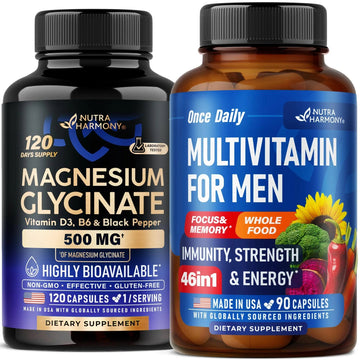 NUTRAHARMONY Multivitamins for Men & Magnesium Glycinate Capsules NUTRAHARMONYAu supplements