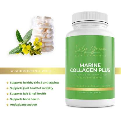 Lily Green | Marine Collagen with Hyaluronic Acid & Vitamin C - 1650mg per Serving Lily Green SupplementsUS supplements