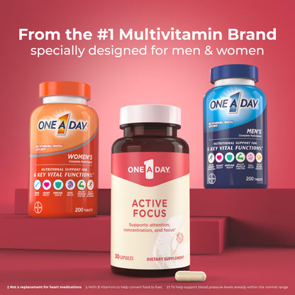 ONE A DAY Bundle Multivitamin for Men 200 Count Tablets Active Focus Supplement ONE A DAYUS supplements