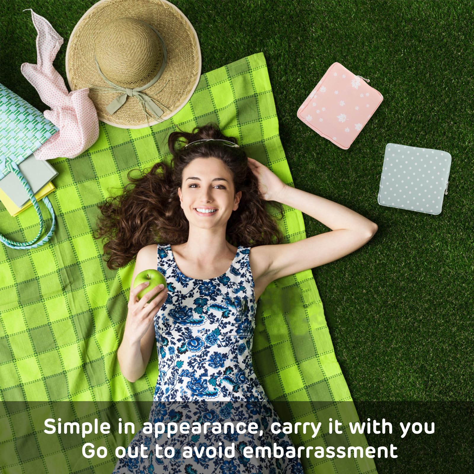 3Pcs Period Bag, Sanitary Pad Storage Bag Samll Period Pouch for Purse Cute Menstrual Period Bag AsterAu supplements